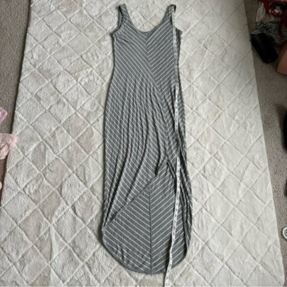 Athleta | Gray and White Cross Shore Maxi Dress Striped | Size Small - Picture 10 of 11
